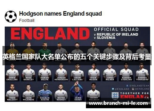 英格兰国家队大名单公布的五个关键步骤及背后考量